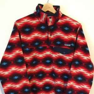 Patagonia Womens Synchilla Aztec Pattern Sz Medium